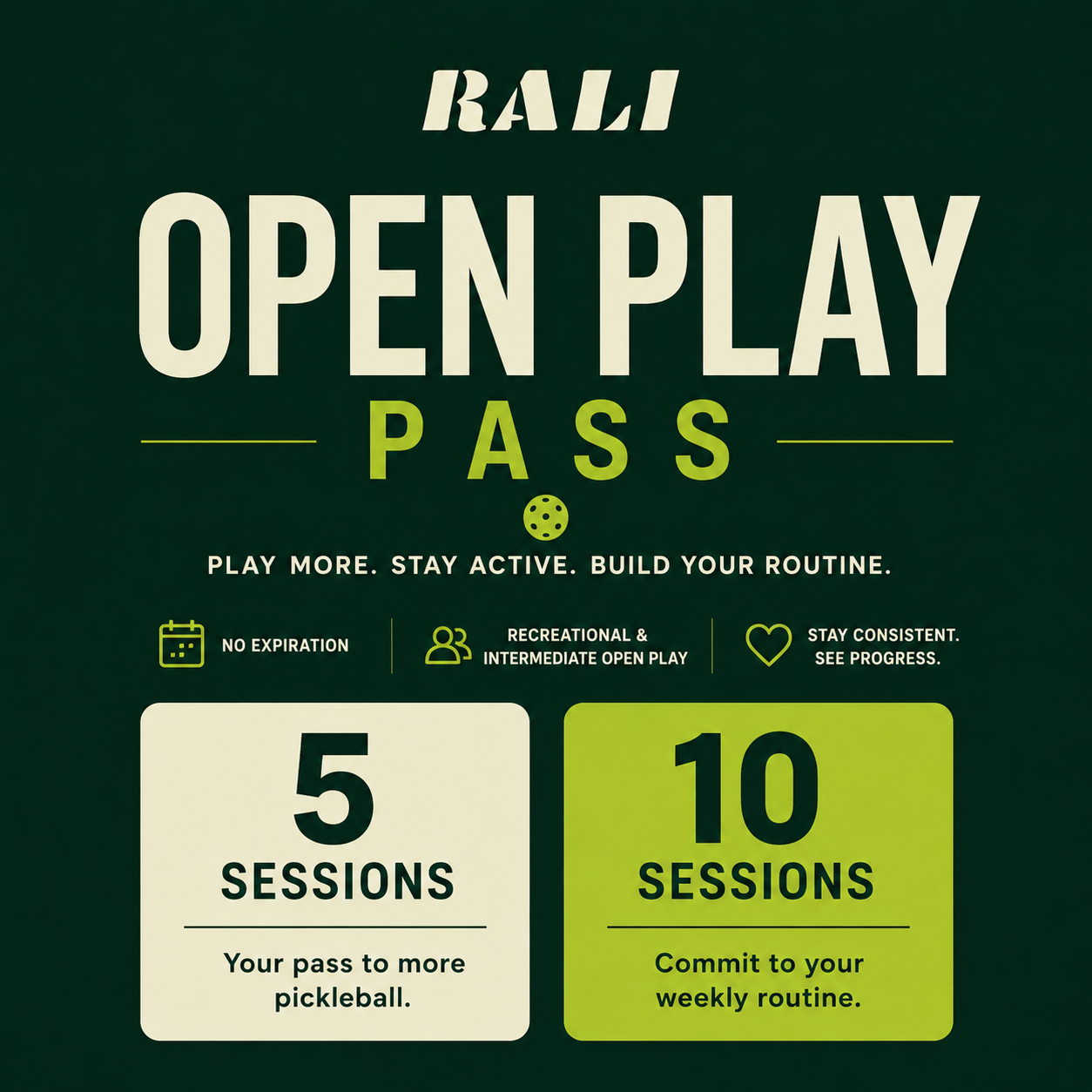 RALI Open Play Pass